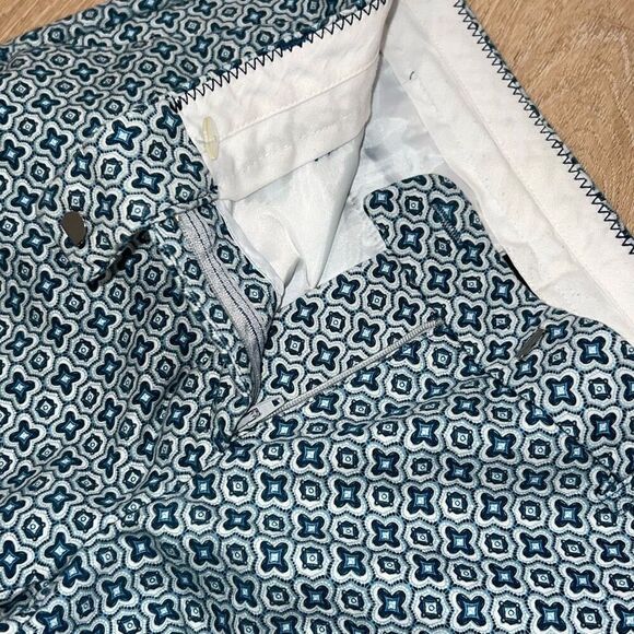 Cynthia Rowley, Geometric Print Stretch Trousers Pressed Front Pants, Women’s 6 - Picture 7 of 10